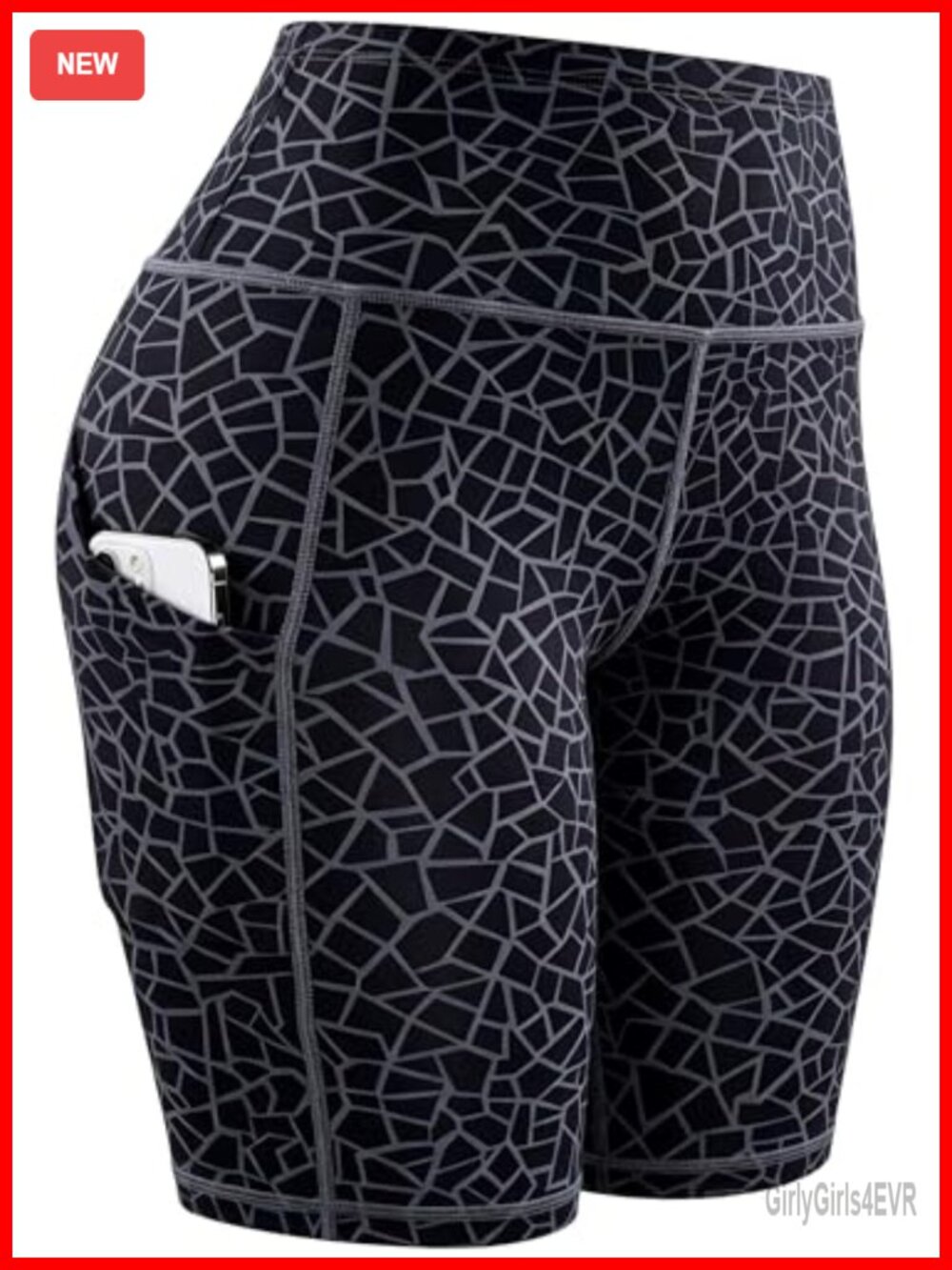 CADMUS Athletic Bike Shorts High Waist Tummy Control Two Pockets Running Yoga
